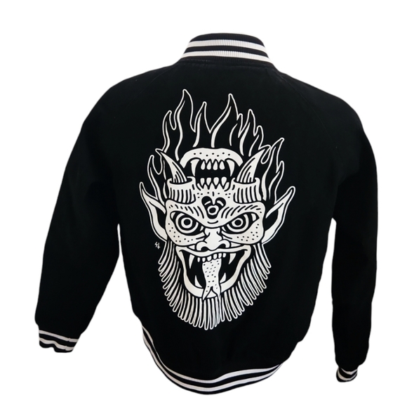 sketchy daggers Other - Sketchy Tank x Swallows & Daggers Varsity Jacket extremely Rare Exclusive Black